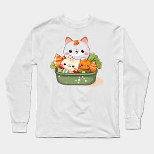 kawaii bento sushi T-Shirt cute  funny Long Sleeve T-Shirt